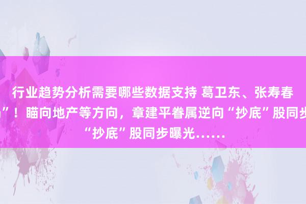 行业趋势分析需要哪些数据支持 葛卫东、张寿春入手“布局”！瞄向地产等方向，章建平眷属逆向“抄底”股同步曝光……