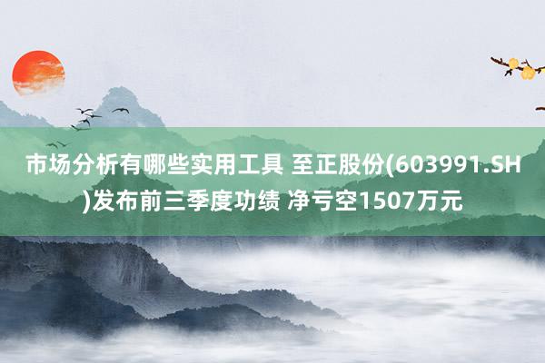 市场分析有哪些实用工具 至正股份(603991.SH)发布前三季度功绩 净亏空1507万元