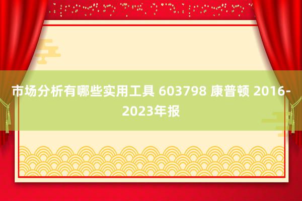 市场分析有哪些实用工具 603798 康普顿 2016-2023年报