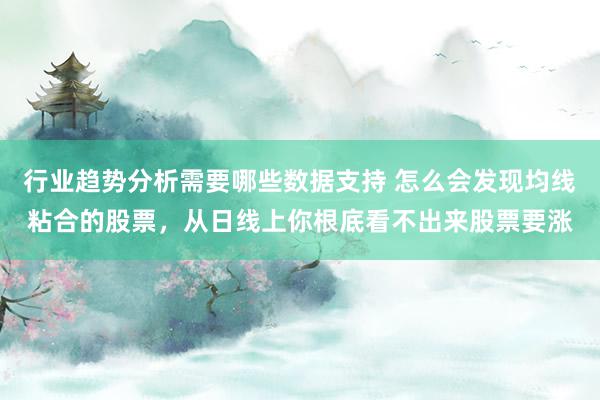 行业趋势分析需要哪些数据支持 怎么会发现均线粘合的股票，从日线上你根底看不出来股票要涨