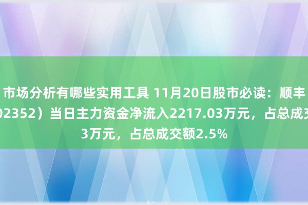 市场分析有哪些实用工具 11月20日股市必读：顺丰控股（002352）当日主力资金净流入2217.03万元，占总成交额2.5%