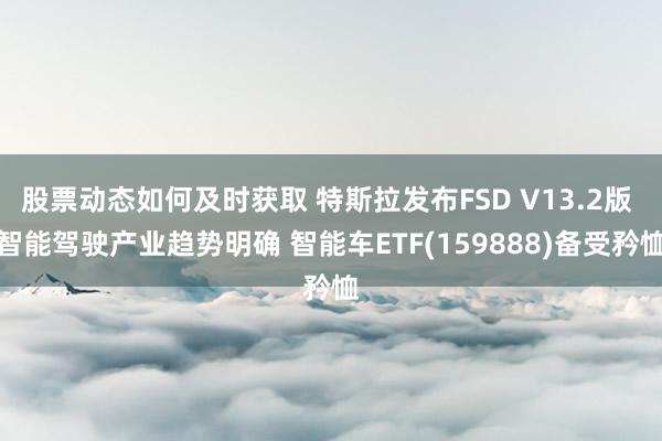 股票动态如何及时获取 特斯拉发布FSD V13.2版 智能驾驶产业趋势明确 智能车ETF(159888)备受矜恤