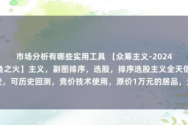 市场分析有哪些实用工具 【众筹主义-2024第43期】剖析信【海鱼之火】主义，副图排序，选股，排序选股主义全天信号不变，可历史回测，竞价技术使用，原价1万元的居品，无将来函数，手机电脑剖析信通用