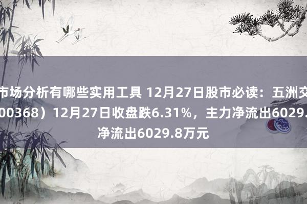 市场分析有哪些实用工具 12月27日股市必读：五洲交通（600368）12月27日收盘跌6.31%，主力净流出6029.8万元