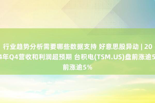 行业趋势分析需要哪些数据支持 好意思股异动 | 2024年Q4营收和利润超预期 台积电(TSM.US)盘前涨逾5%