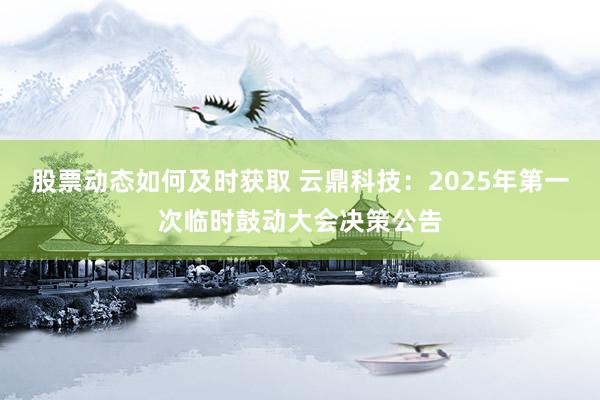 股票动态如何及时获取 云鼎科技：2025年第一次临时鼓动大会决策公告