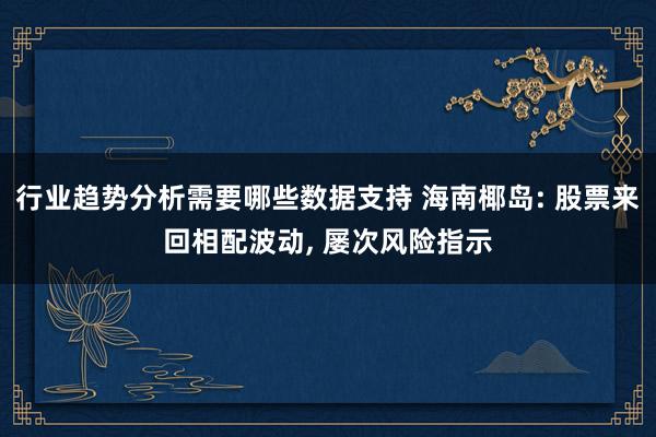 行业趋势分析需要哪些数据支持 海南椰岛: 股票来回相配波动, 屡次风险指示